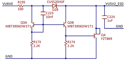 图7。Backpowering电压限幅器。